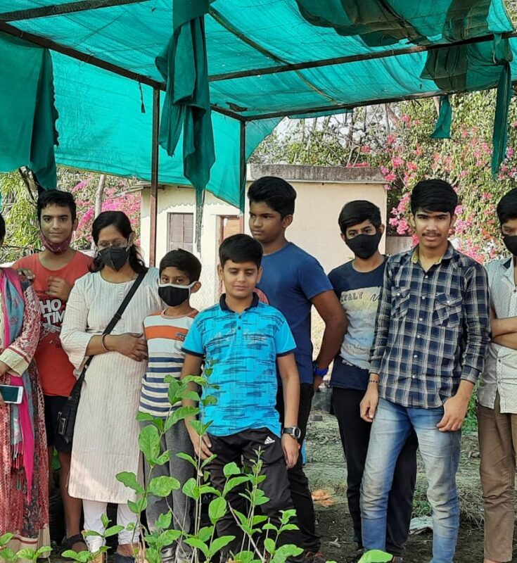 Youngsters from City Pride Residency Volunteer at the Anandvan Nursery